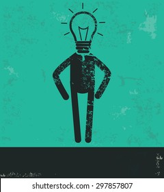 Human resource design on green background,grunge vector