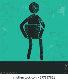 Human resource design on green background,grunge vector