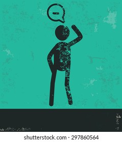 Human resource design on green background,grunge vector