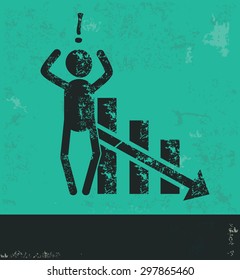 Human resource design on green background,grunge vector