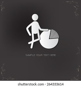 Human resource design on old background,vector