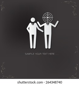 Human resource design on old background,vector