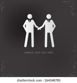 Human resource design on old background,vector