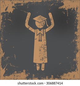Human resource design on old paper background,vector