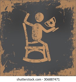 Human resource design on old paper background,vector