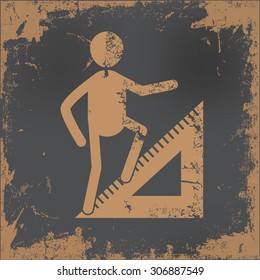 Human resource design on old paper background,vector