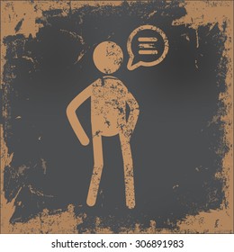 Human resource design on old paper background,vector