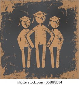 Human resource design on old paper background,vector