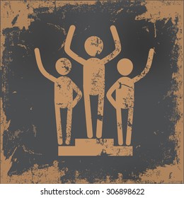 Human resource design on old paper background,vector