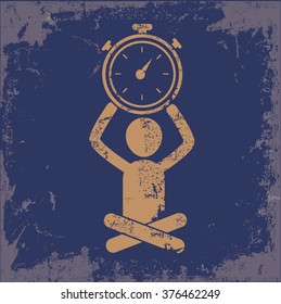 Human resource design on old paper background,vector