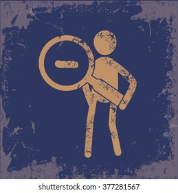 
Human resource design on old paper background,vector