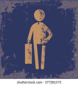 
Human resource design on old paper background,vector