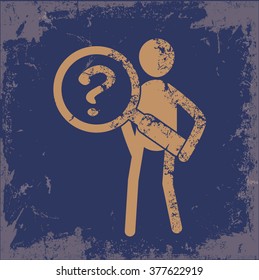 Human resource design on old paper background,vector