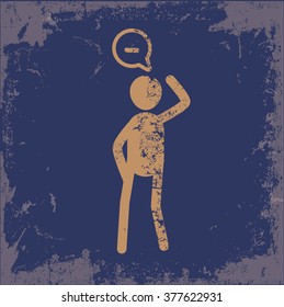 Human resource design on old paper background,vector