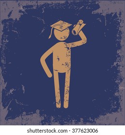 Human resource design on old paper background,vector