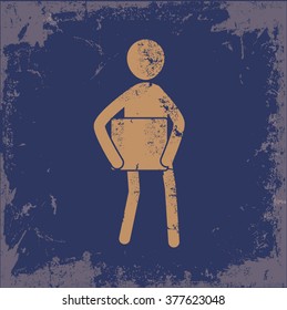 Human resource design on old paper background,vector