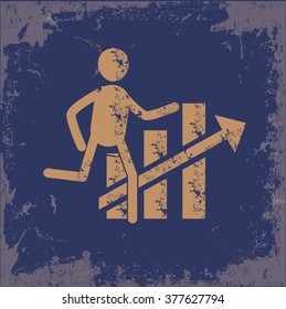 
Human resource design on old paper background,vector
