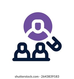human resource duotone icon. Sleek and modern vector icon for websites, mobile apps, marketing materials, and corporate design. Fully scalable and ready to use.