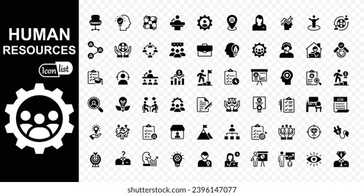 Colección de iconos editables de recursos humanos. Ilustración vectorial simple.
