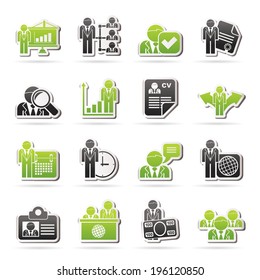 Human resource and employment icons  -vector icon set