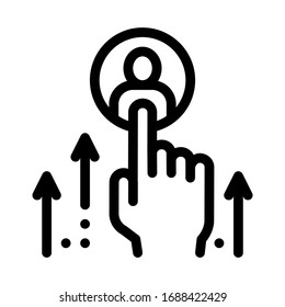 Human Resource Enhancement Icon Vector. Human Resource Enhancement Sign. Isolated Contour Symbol Illustration