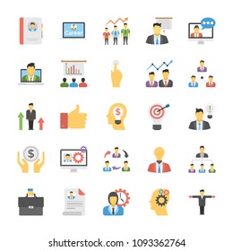 
Human Resource Flat Icon Pack
