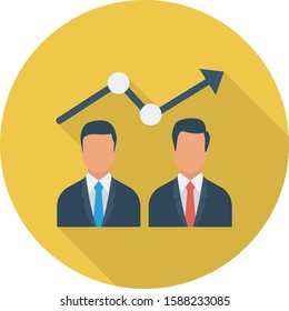 Human Resource flat icons for  attract & target 