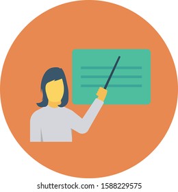 Human Resource flat icons for board  & employee 