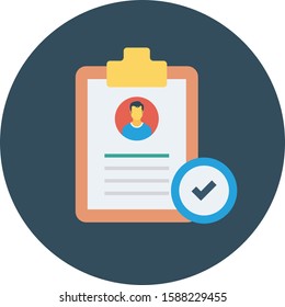 Human Resource flat icons for CV & tested 