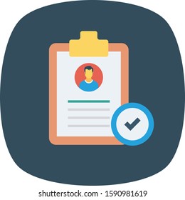 Human Resource flat icons for CV & tested 