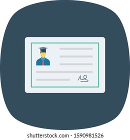 Human Resource flat icons for degree  & diploma 