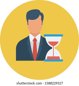 Human Resource flat icons for employee & HR 