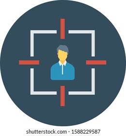 Human Resource flat icons for focus  & recruitment