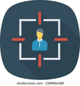Human Resource flat icons for focus  & recruitment