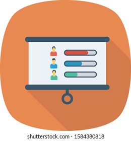 Human Resource flat icons for graph  & chart 