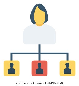 Human Resource flat icons for group &  network