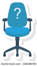 Human Resource flat icons for hiring  & chair 