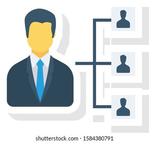 Human Resource flat icons for HR  & employee 