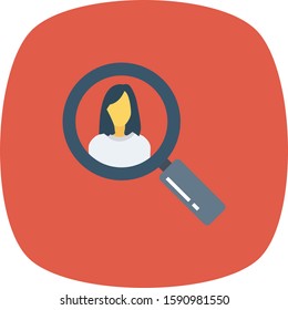 Human Resource flat icons for  job &  search 