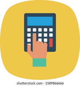 Human Resource flat icons for  keyboard &  calculate