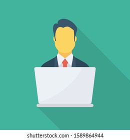 Human Resource flat icons for manager  & professional