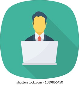 Human Resource flat icons for manager  & professional