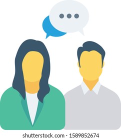 Human Resource flat icons for meeting  & conference 