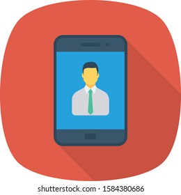 Human Resource flat icons for phone & device 