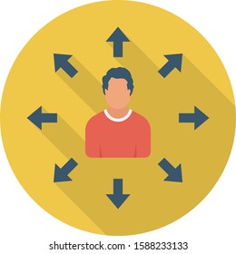 Human Resource flat icons for phone & device 