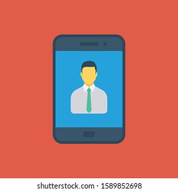 Human Resource flat icons for phone & device 