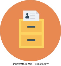 Human Resource flat icons for resume &  recruitment 