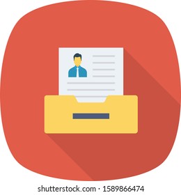 Human Resource flat icons for resume &  recruitment