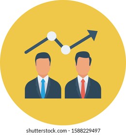 Human Resource flat icons for staff  & teamwork 