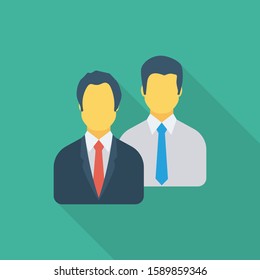 Human Resource flat icons for staff  & team